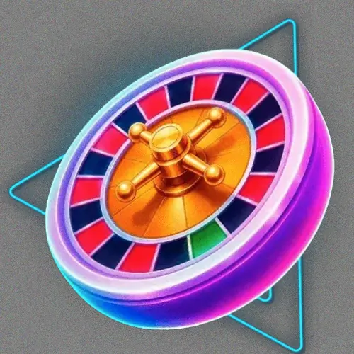 Neon roulette wheel