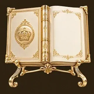 Ornate open book — Stay